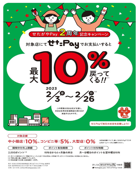 世田谷Pay2周年記念キャンペーン